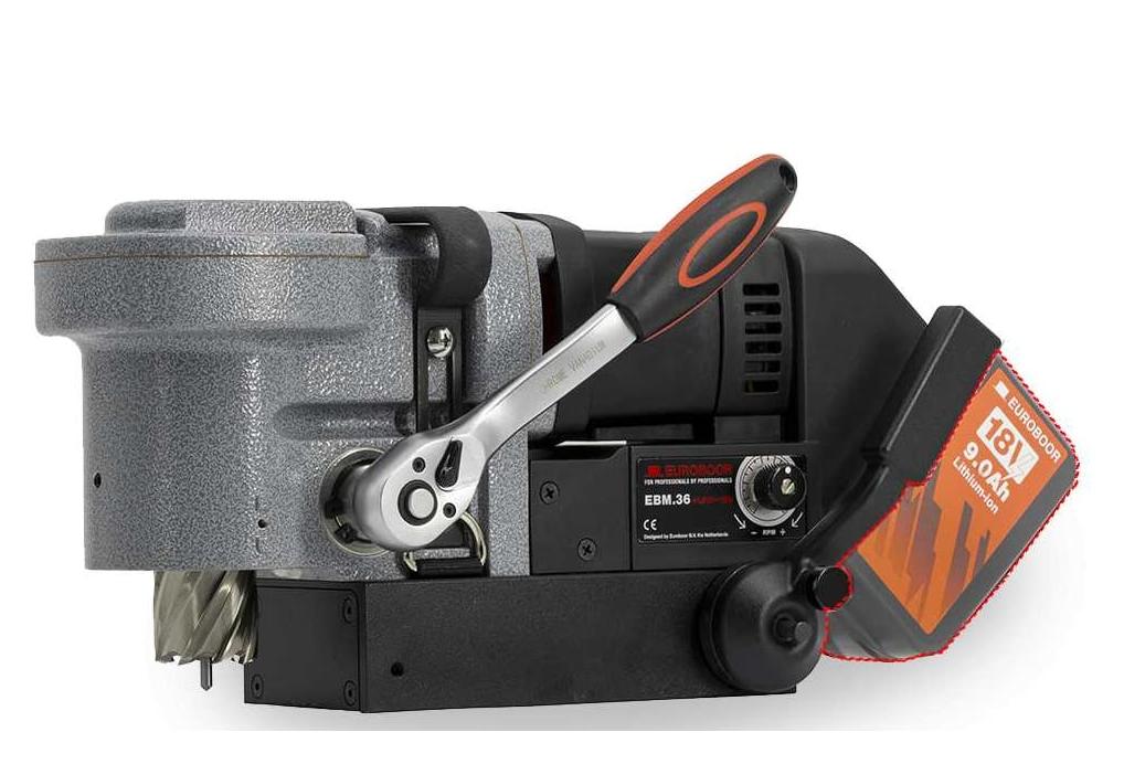 Аккумуляторный магнитный станок Euroboor EBM.36+LP/P-18V