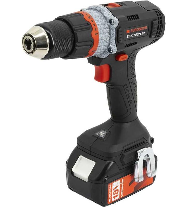 Аккумуляторная дрель Euroboor EBH.750/18V Set, артикул 