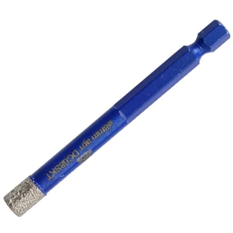 Алмазная коронка по керамограниту KEOS PRO 8 мм 1/4" HEX с воском