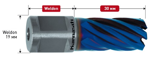 Корончатое сверло Karnasch BLUE-LINE D18 L30