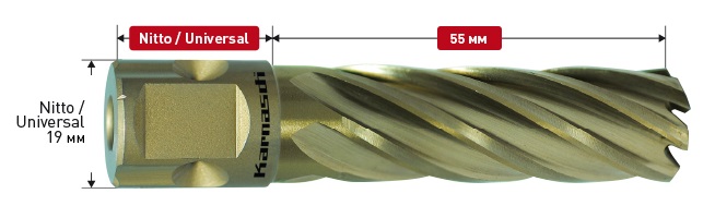 Корончатое сверло Karnasch GOLD-LINE D39 L55 (универсальное)