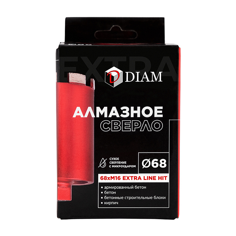 Алмазное сегментное сверло DIAM EXTRA LINE HIT 68 мм