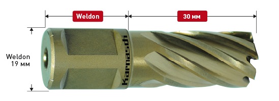 Корончатое сверло Karnasch GOLD-LINE D52 L30