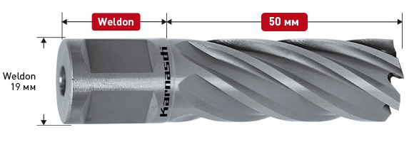 Корончатое сверло Karnasch SILVER-LINE D19 L50