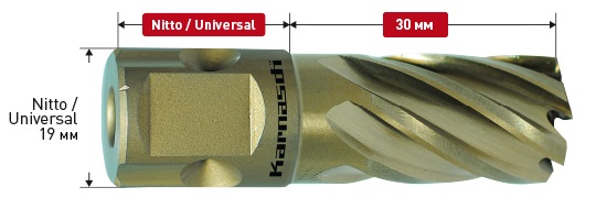 Корончатое сверло Karnasch GOLD-LINE D52 L30 (универсальное)