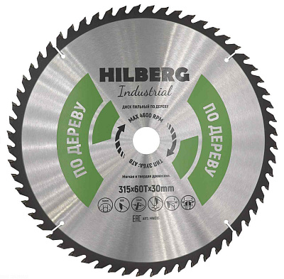 Пильный диск Hilberg Industrial Дерево 315 мм (30/60T)