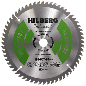 Пильный диск Hilberg Industrial Дерево 190 мм (20/60T)