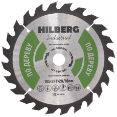 Пильный диск Hilberg Industrial Дерево 185 мм (20/16/24T)