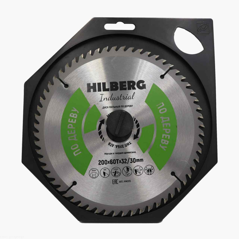 Пильный диск Hilberg Industrial Дерево 200 мм (32/30/60T)
