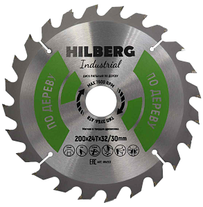 Пильный диск Hilberg Industrial Дерево 200 мм (32/30/24T)