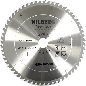 Пильный диск Hilberg Industrial Дерево 450 мм (60T)