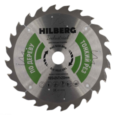 Пильный диск Hilberg Industrial Дерево тонкий рез 165 мм (24T)