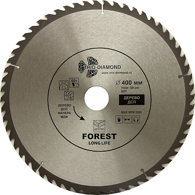 Пильный диск Trio Diamond Forest Long Life 400 мм (60T)