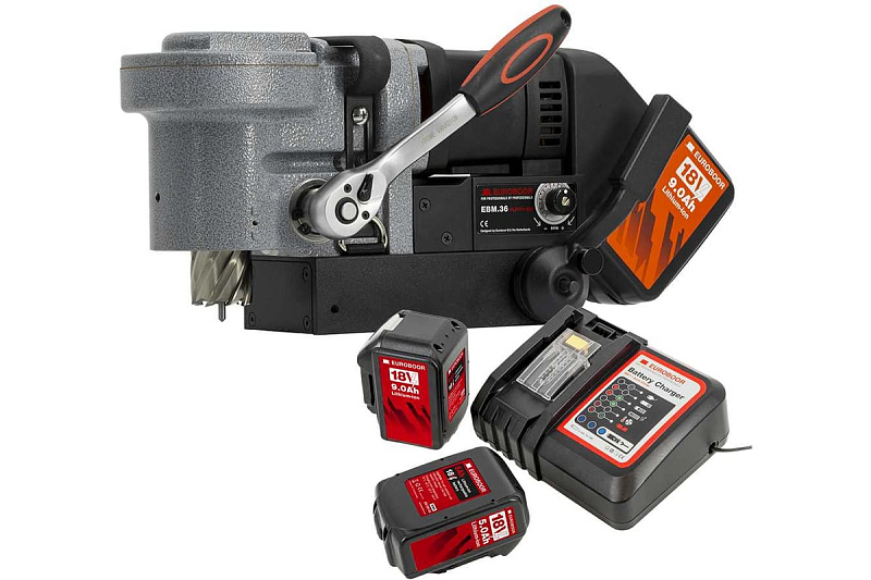 Аккумуляторный магнитный станок Euroboor EBM.36+LP/P-18V