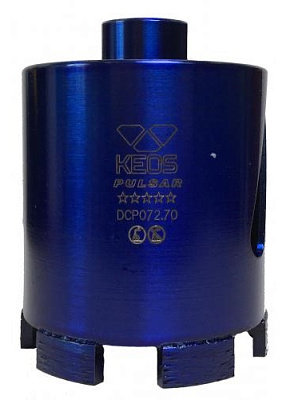 Алмазная коронка по бетону KEOS PULSAR М16 72/70 мм