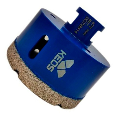 Алмазная коронка по керамограниту KEOS PRO 72 мм M14