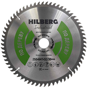 Пильный диск Hilberg Industrial Дерево 250 мм (32/30/64T)