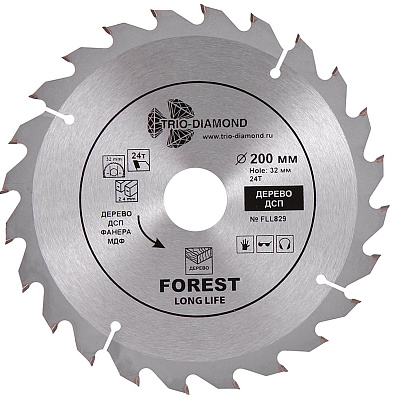 Пильный диск Trio Diamond Forest Long Life 200 мм (24T)