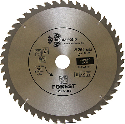 Пильный диск Trio Diamond Forest Long Life 255 мм (48T)