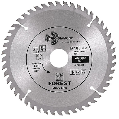 Пильный диск Trio Diamond Forest Long Life 185 мм (48T)