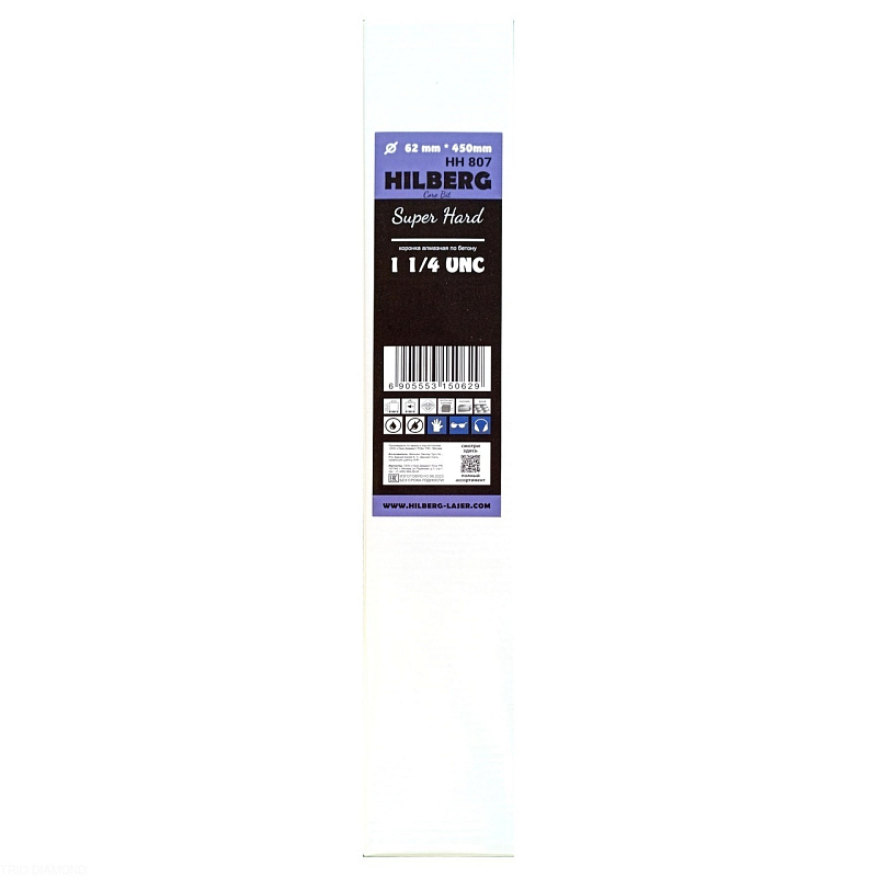 Алмазная коронка Hilberg Super Hard 62 мм
