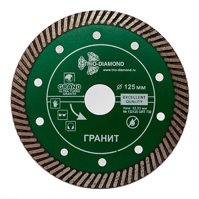Алмазный диск Trio Diamond Turbo Grand hot press Гранит 230 мм