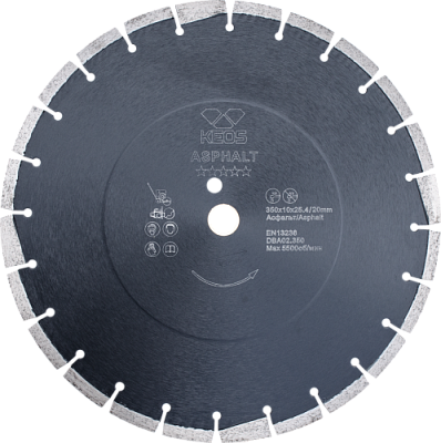 Алмазный диск KEOS Professional сегментный (асфальт) 350 мм