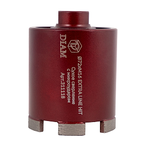 Алмазное сегментное сверло DIAM EXTRA LINE HIT 72 мм