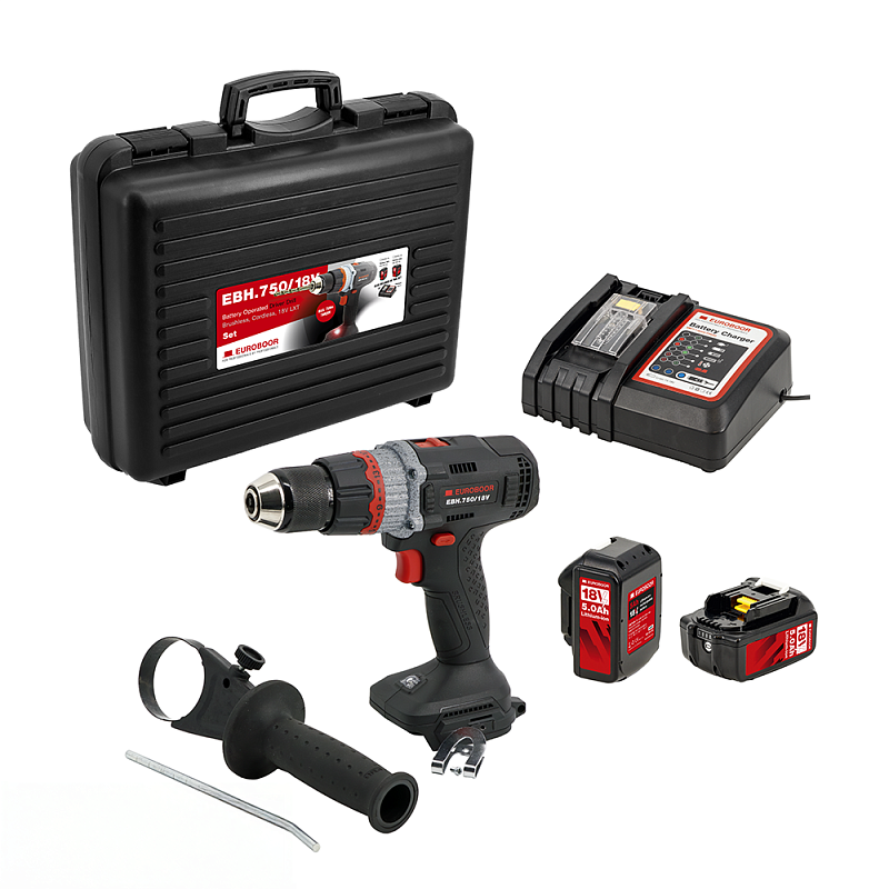 Аккумуляторная дрель Euroboor EBH.750/18V Set, артикул 
