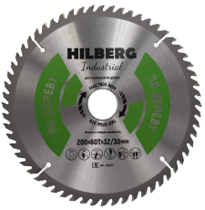 Пильный диск Hilberg Industrial Дерево 200 мм (32/30/60T)