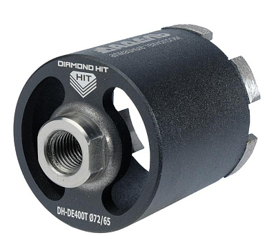 Алмазная коронка для подрозетников Адель Diamond Hit (DH-DE400T) Ø72 мм (с пылеудалением)