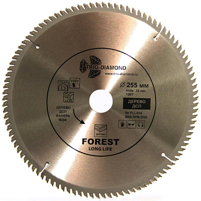 Пильный диск Trio Diamond Forest Long Life 255 мм (100T)