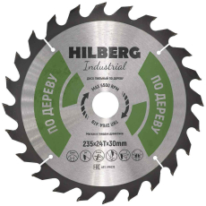 Пильный диск Hilberg Industrial Дерево 235 мм (30/24T)