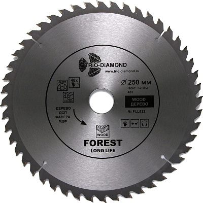 Пильный диск Trio Diamond Forest Long Life 250 мм (48T)