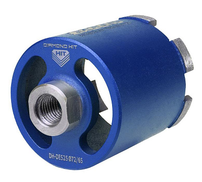 Алмазная коронка для подрозетников Адель Diamond Hit (DH-DE525) Ø72 мм (с пылеудалением)