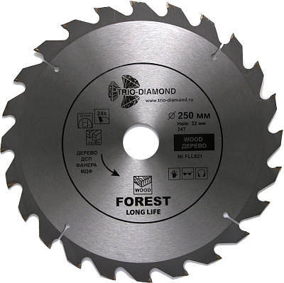 Пильный диск Trio Diamond Forest Long Life 250 мм (24T)