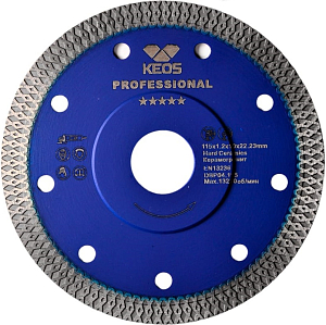 Алмазный диск KEOS Professional X-tile (керамогранит) 115 мм