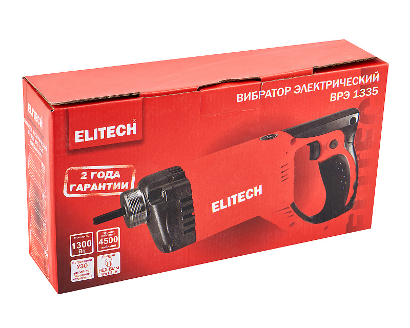 Глубинный вибратор по бетону ELITECH ВРЭ 1335 (E2102.003.00)
