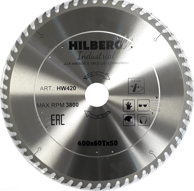 Пильный диск Hilberg Industrial Дерево 400 мм (60T)
