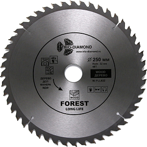 Пильный диск Trio Diamond Forest Long Life 250 мм (48T)