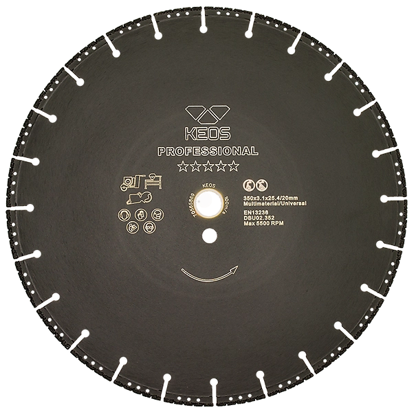 Алмазный диск KEOS универсальный 350 мм