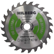 Пильный диск Hilberg Industrial Дерево 230 мм (32/30/24T)