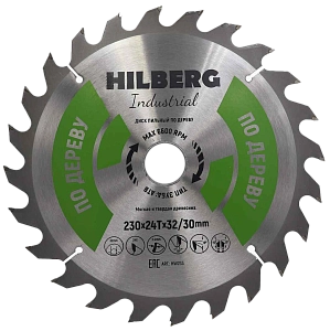 Пильный диск Hilberg Industrial Дерево 230 мм (32/30/24T)