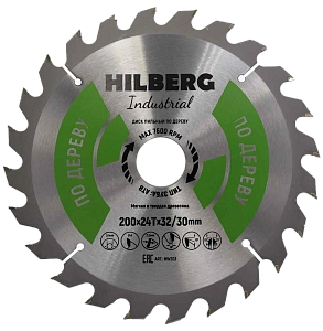 Пильный диск Hilberg Industrial Дерево 200 мм (32/30/24T)