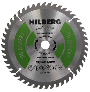 Пильный диск Hilberg Industrial Дерево 190 мм (20/48T)