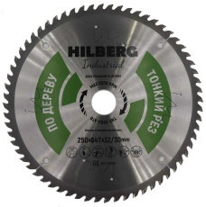 Пильный диск Hilberg Industrial Дерево тонкий рез 250 мм (32/30/64T)