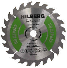 Пильный диск Hilberg Industrial Дерево 190 мм (20/24T)