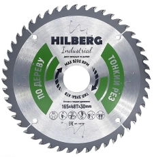 Пильный диск Hilberg Industrial Дерево тонкий рез 165 мм (30/48T)