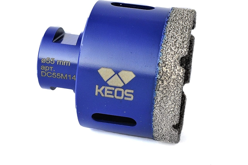 Алмазная коронка по керамограниту KEOS PRO 55 мм M14