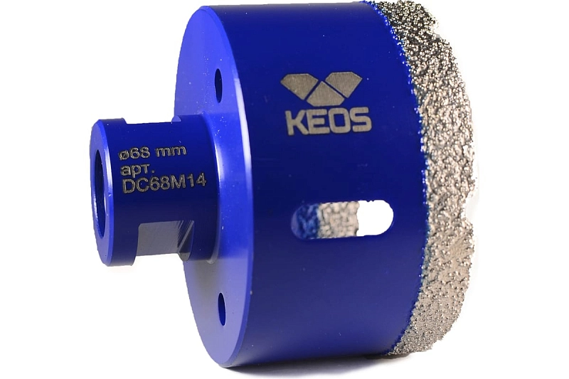 Алмазная коронка по керамограниту KEOS PRO 68 мм M14